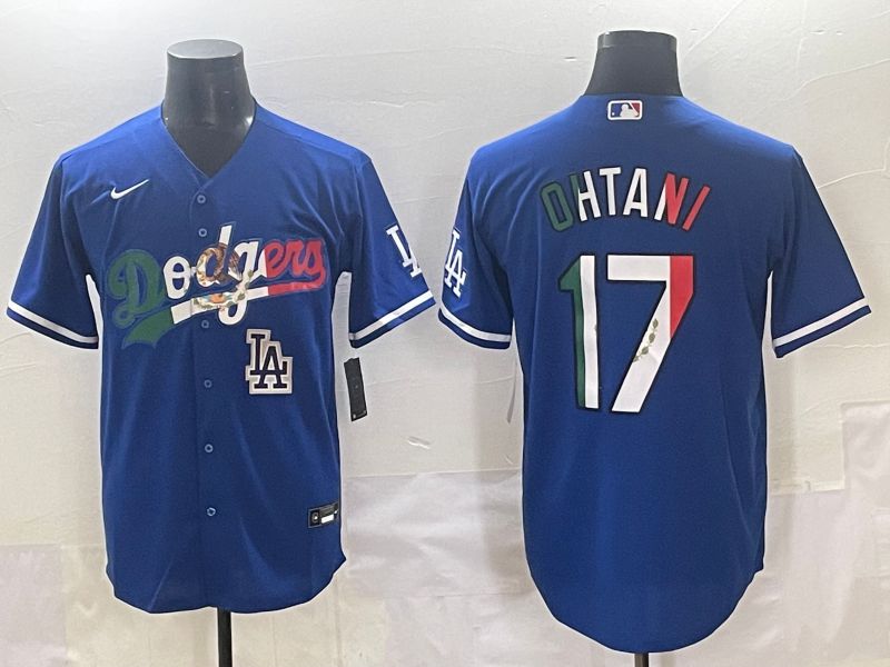 Men 2025 Los Angeles Dodgers #17 Ohtani Blue Nike MLB Jersey style 71513